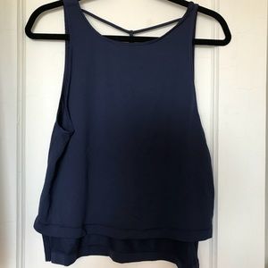 COPY - Navy Vimmia Cropped Workout Top Size Small